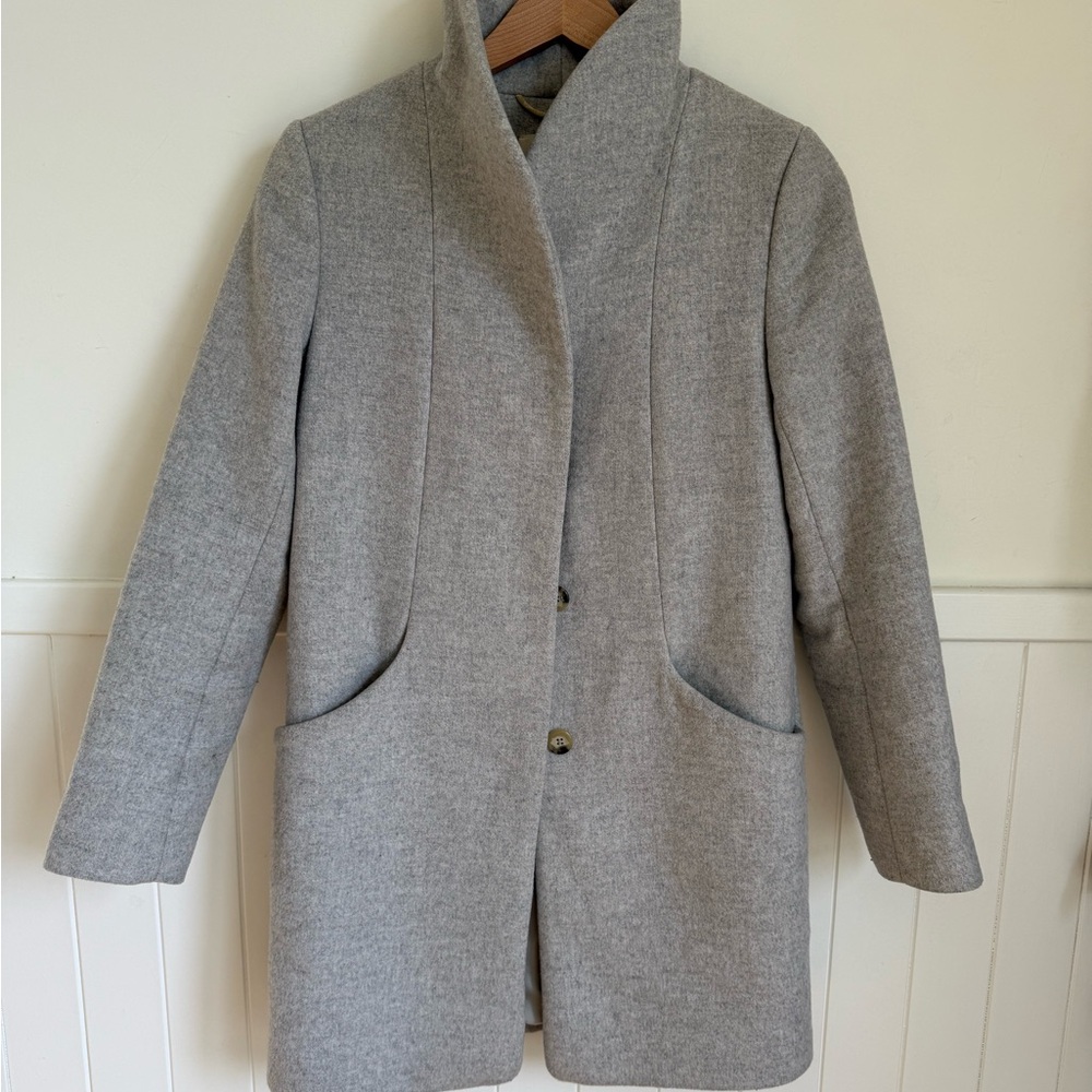 Aritzia Wilfred Cocoon Wool Coat - Heather Light Grey
